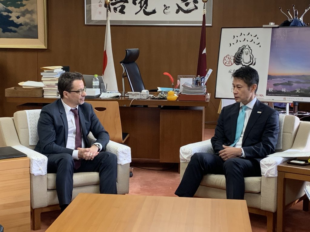 Head of Delegation in Japan of ICRC Visited Hiroshima Prefectural