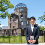 "Anti-war poet and painter sings about Hiroshima in memory of Shikoku Goro” Imada Yoji, Vocalist