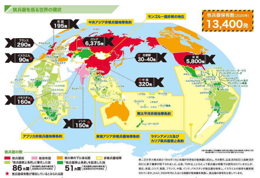 世界を取り巻く核兵器の状況 国際平和拠点ひろしま 核兵器のない世界平和に向けて