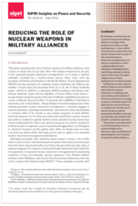 Reducing the Role of Nuclear Weapons in Military Alliances